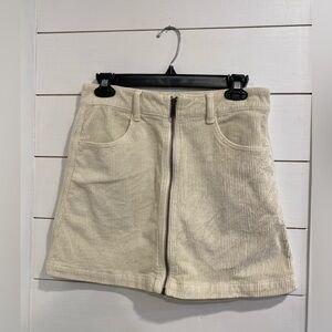 American Eagle Corduroy A-Line Super Hi-Rise Stretch Zip-Up Skirt